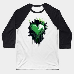 Wear Your Heart on Your Sleeve: Abstract Organic Graffiti Design on Sustainable Fashion Piece Baseball T-Shirt